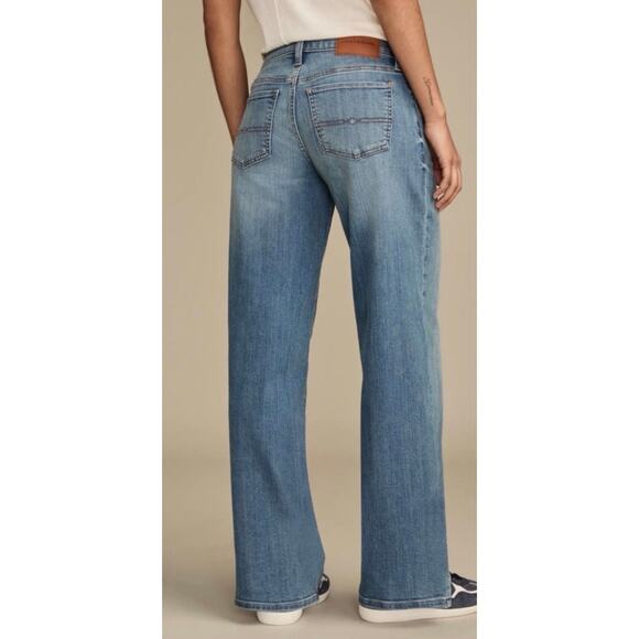 Lucky Brand Mid Rise Sweet Wide Leg Jeans Women's 14/32 Moonlit Mist Wash New - Picture 10 of 15